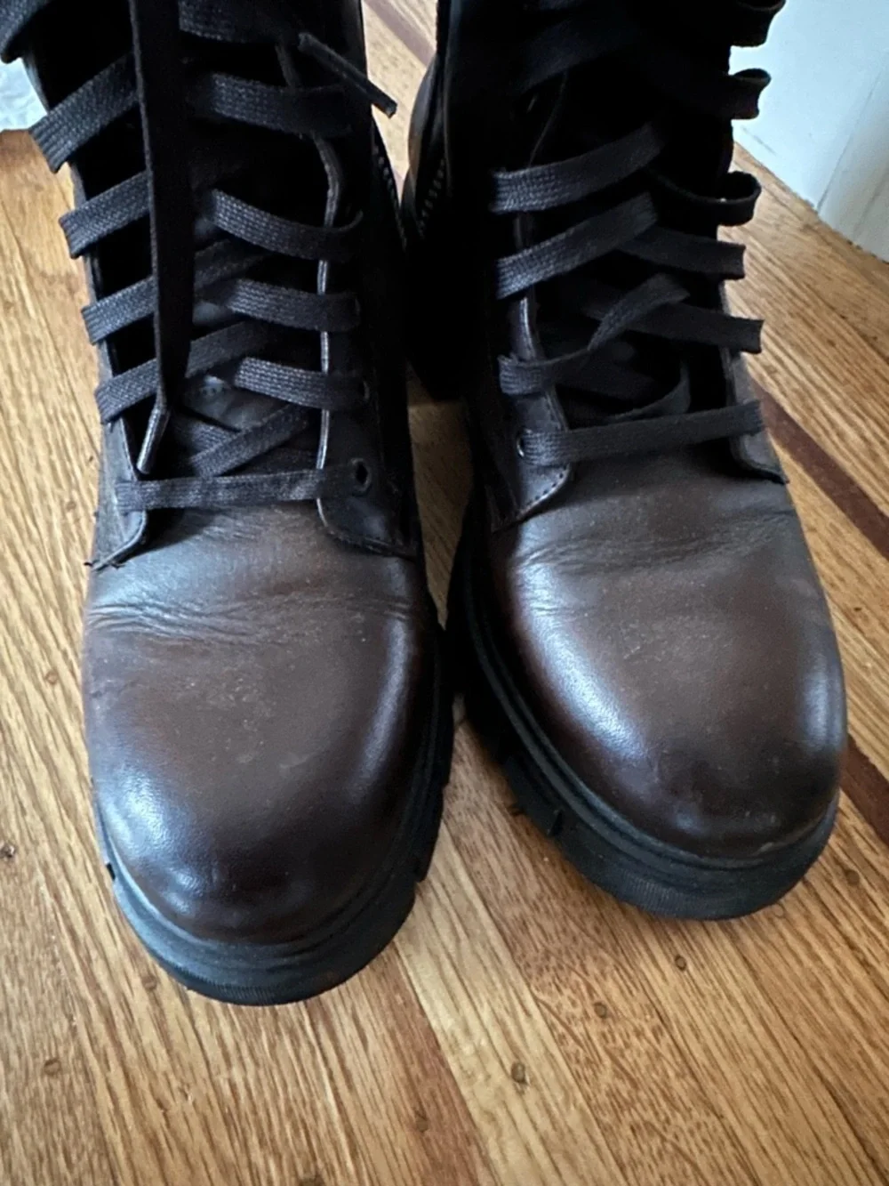 Thursday Boot Company Coda Lace-Up Combat Boots in Dark Anejo Brown - - Picture 6 of 7